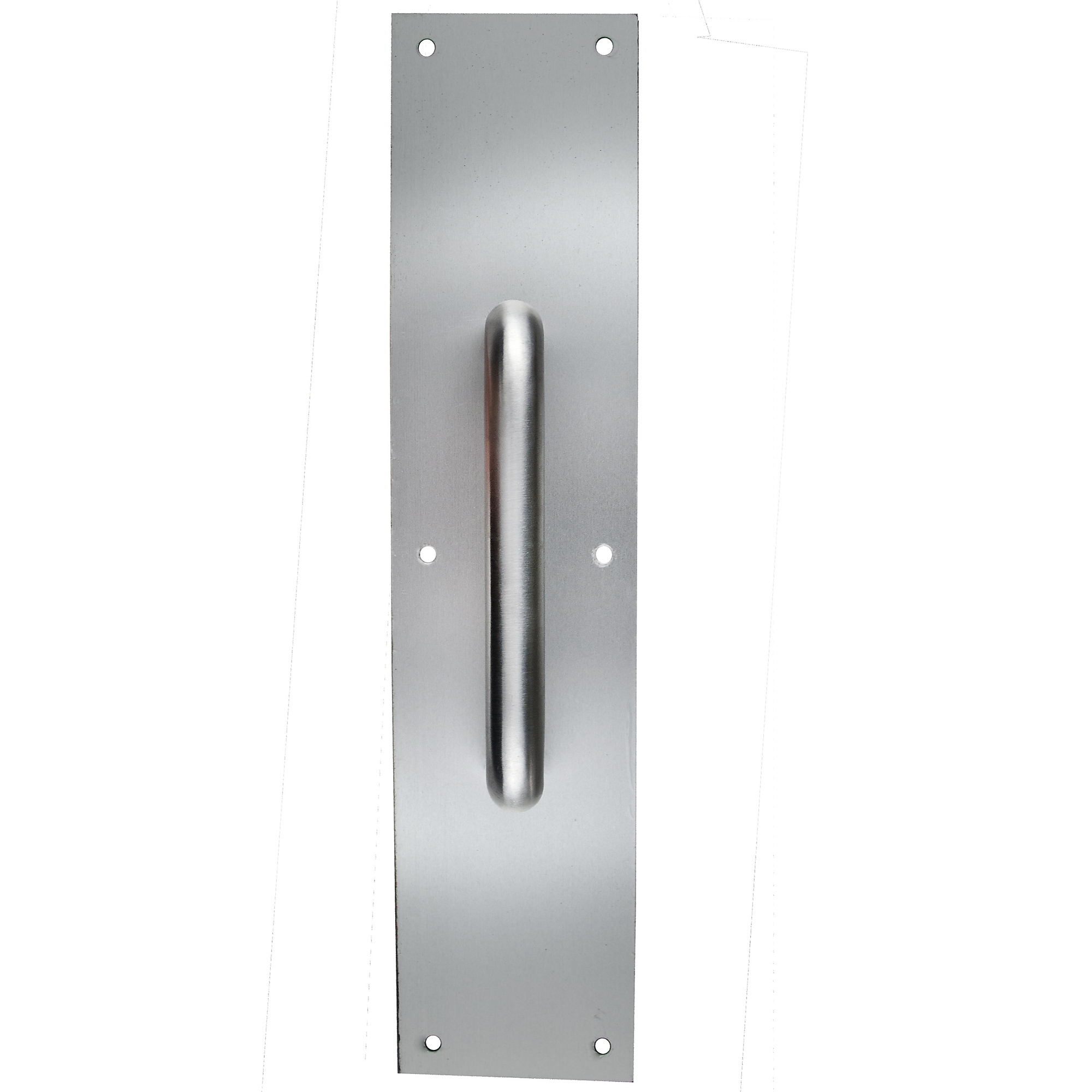 Trans Atlantic Stainless Steel Pull Plate — 3.5in. x 15in., Round Pull, Model# GH-PP5325-US32D